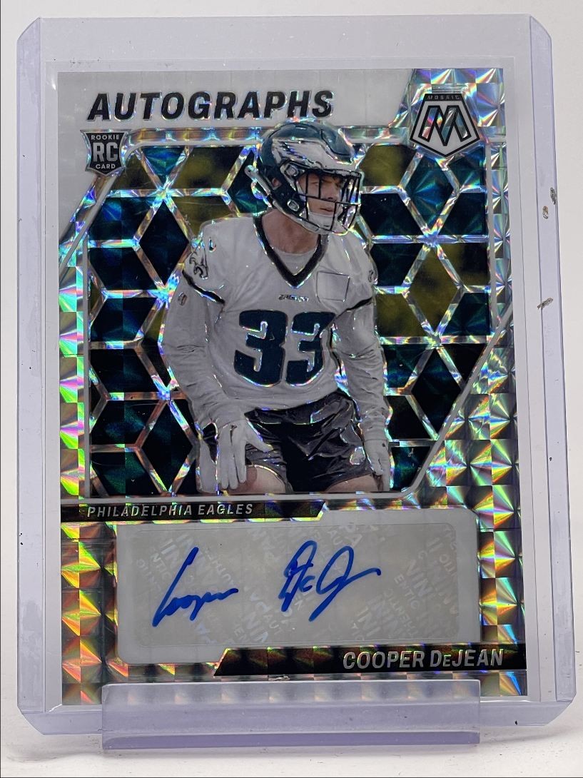 COOPER DEJEAN 2024 MOSAIC ROOKIE AUTOGRAPHS SILVER PRIZM EAGLES AUTO Q3266