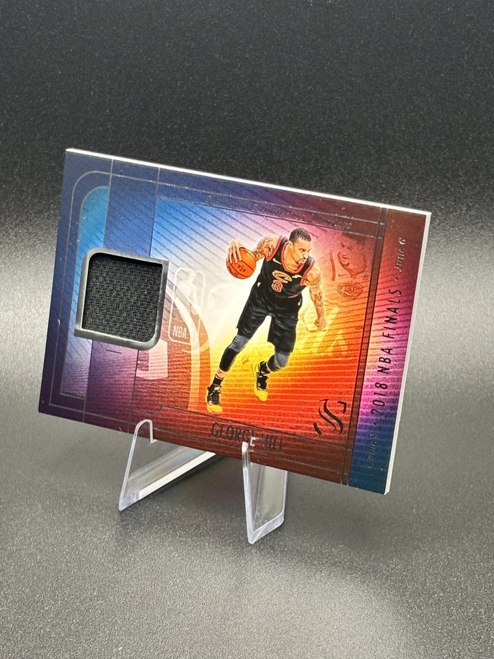 Parche usado del juego de las finales de la NBA Panini Silhouette George Hill 2024-25 6/06/2018  Foto 3 de 4