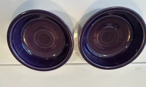 Set of 2 Fiesta Plum 6 1/2” Cereal Coupe Soup Bowls HLC USA Retired Color