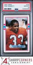 1989 TOPPS #240 TONY DORSETT BRONCOS HOF PSA 10