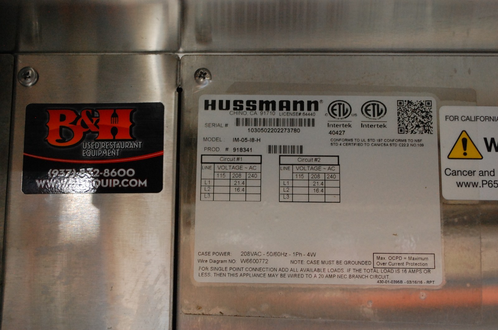 Hussmann 98" Open Front Hot Food Deli Warmer Case Merchandiser IM-05-I8-H