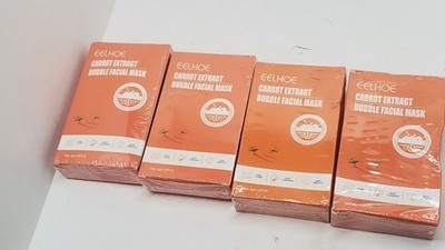 H15-4PCS  Carrot Extract Bubble Facial Mask