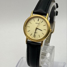 Seiko Spirit Ladies Watch 1F21-0H70 Gold Case Champagne Dial Used