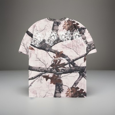 DARC SPORT Wolves Have Your Back Premium tee In Brown/Mauve Camo