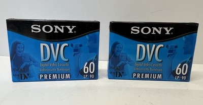 New 2 Sony DVC Digital Video Cassettes Premium 60 LP:90 Mini Factory Sealed