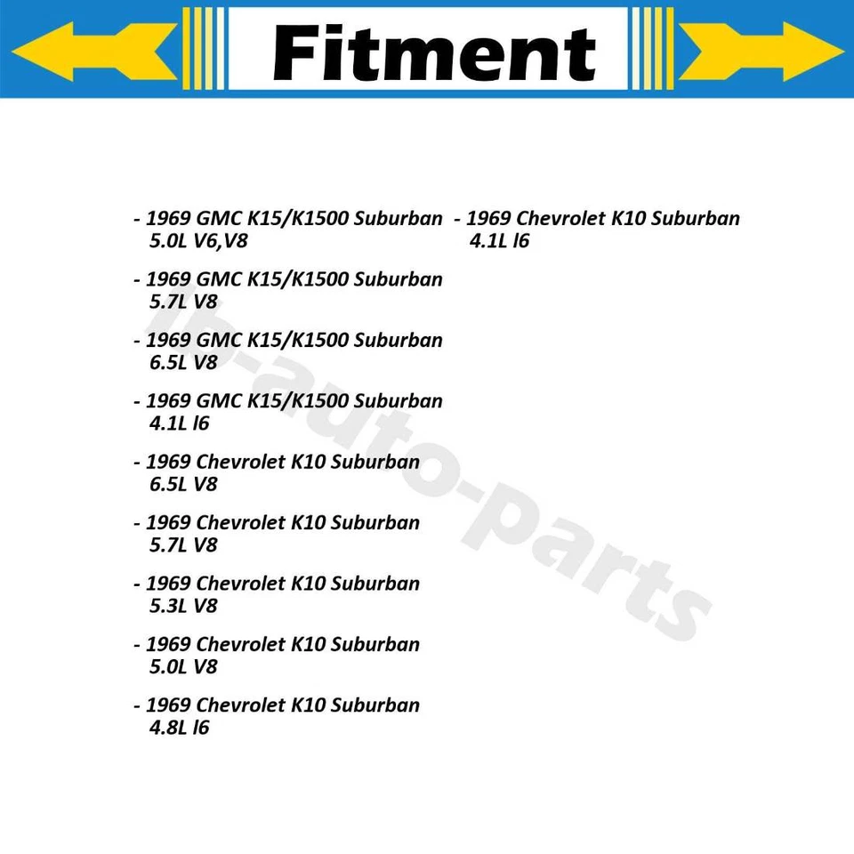 Cable de freno de estacionamiento delantero trasero Dorman 3 piezas para GMC K15/K1500 1969 Suburban 4,1 L Foto 2 de 4