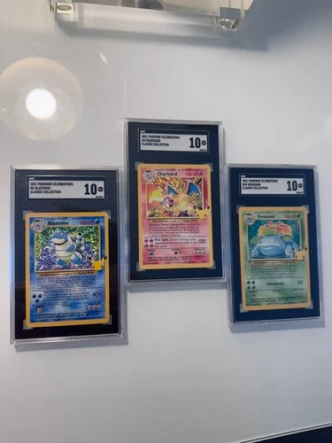 LOOK!!! SGC 10! Pokemon 25th Celebrations Set: Charizard,Blastoise,Venusaur!