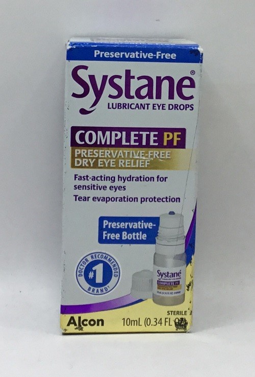 (3) Alcon Systane Complete PF Lubricant Eye Drops Dry Eye  0.34x3 oz Exp 7/26