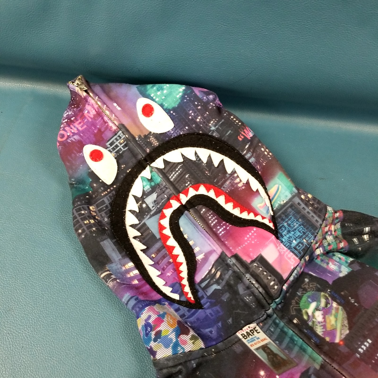 A Bathing Ape Multicolor City Pattern Full Zip Sh… - image 3