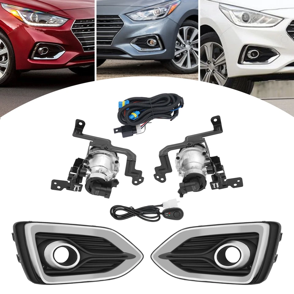 1 Pair Fog Lights, Halogen Fog Light For 2018-2021 Hyundai Accent.2 pcs - Image 4 of 4