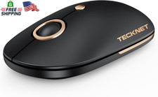 TECKNET Computer Mouse, 2.4Ghz Silent USB-A Wireless Mouse, 4800 DPI Ambidextrou