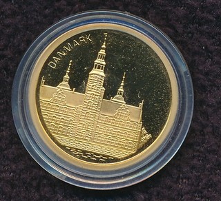 Gold Medaille "Dänemark Schloß Rosenborg" 1996 1/10 Unze .585 Gold Proof