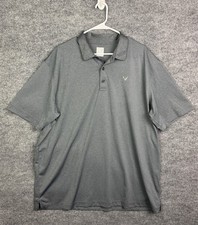 Callaway Polo Shirt Mens 2XL Gray Stripe Opti-Dri Golf Performance Stretch