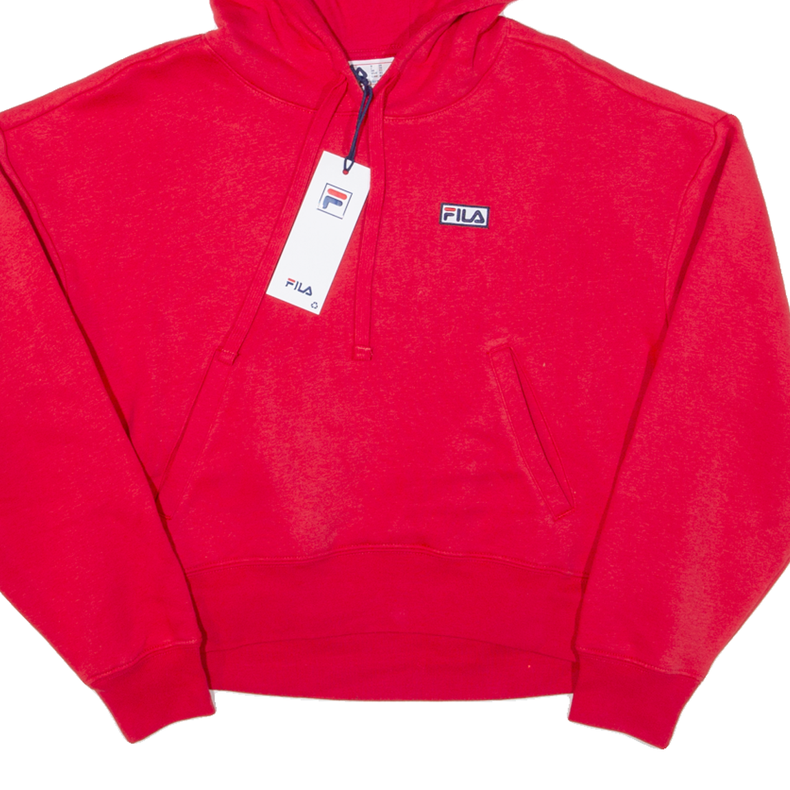 FILA Cropped Felpa Donna Rossa con Cappuccio XS