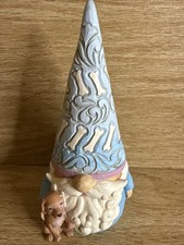 Jim Shore Heartwood Creek Gnome with Dog Bones Figurine 5.71 Inch Multicolor