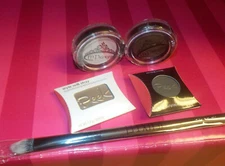 2 M Princess Pressed Eyeshadows & 2 Peek Eye Shadow Plus a Luxie Brush