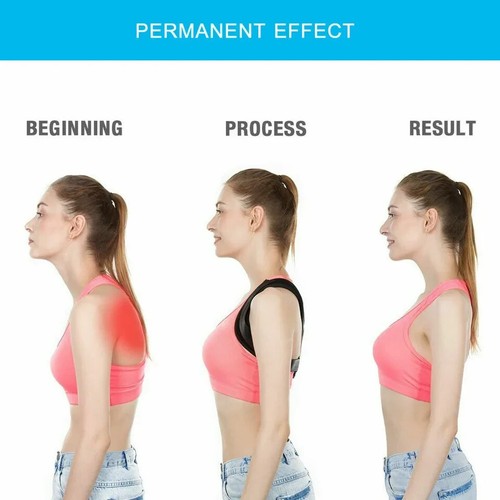 Posture Corrector Shoulder Support Belt Body Brace Belt Lumbar Adjustable Strap - Picture 12 of 20