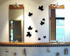 9 Ahornblätter Wandtattoo Set 25 Farben 5-10cm Wandaufkleber Wandsticker Sticker