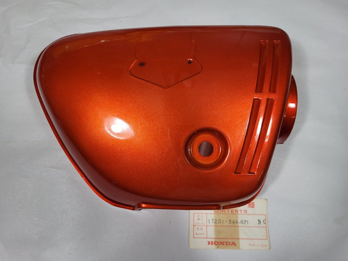 NOS 1973 Honda CB350G Orange Right Side Cover, CB350
