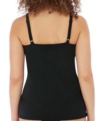 Freya Coco Wave Tankini Top Black Size 30H 8 Underwired Plunge Bra 7007 New - Picture 7 of 12