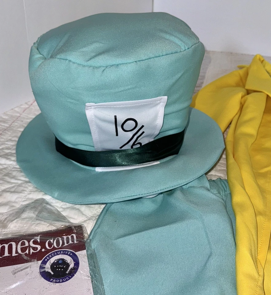 Disfraz de Sombrerero Loco Brillante Infantil FUN.com Pequeño Completo Usado en Excelente Condición Foto 4 de 4