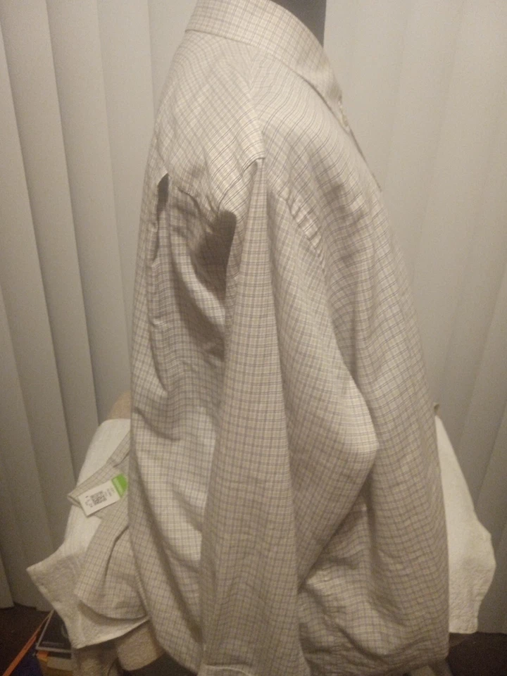 Camisa branca masculina Damon Easy Care tamanho 19/35 usada - Imagem 4 de 4