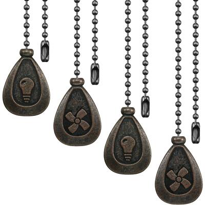 Pull Chains Decorative Extension Chain Pendant for Ceiling Lamp Fan, 4 Pack