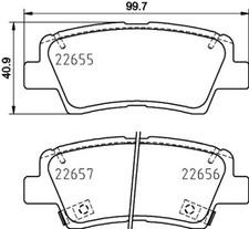 Set pastiglie freno posteriori HELLA 8DB 355 031-681, freno a disco per HYUNDAI,HYUNDAI (BEIJIN