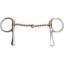 Twisted Copper Mouth Gag Bit for Horse Sizes 4.5" to 7" High Quality Equestrian
