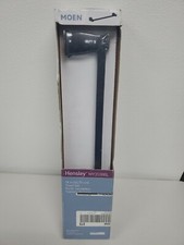 MOEN Hensley 18 in. Towel Bar with Press and Mark in Matte Black MY3518BL
