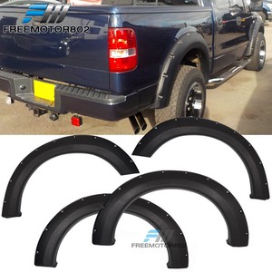FENDER WHEEL FLARES POCKET RIVETED BLACK MATTE TEXTURED FOR 04-08 F150 PICKUP