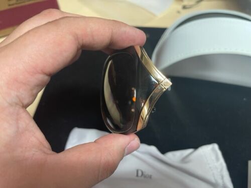 Women's Christian Dior Brown Sunglasses w/ Gold Accents Original Case DS30 - Picture 4 of 10