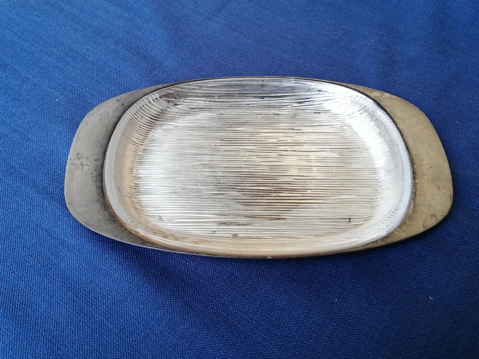 WMF BUTTERTELLER  Butterschale 1131 114  Vintage 1970er-Jahre  mit Riffel-Glas - Bild 2 von 4