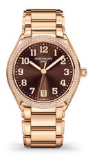 Patek Philippe Twenty 4 24 18k Rose Gold Diamond 36mm Brown Dial 7300/1200r-001