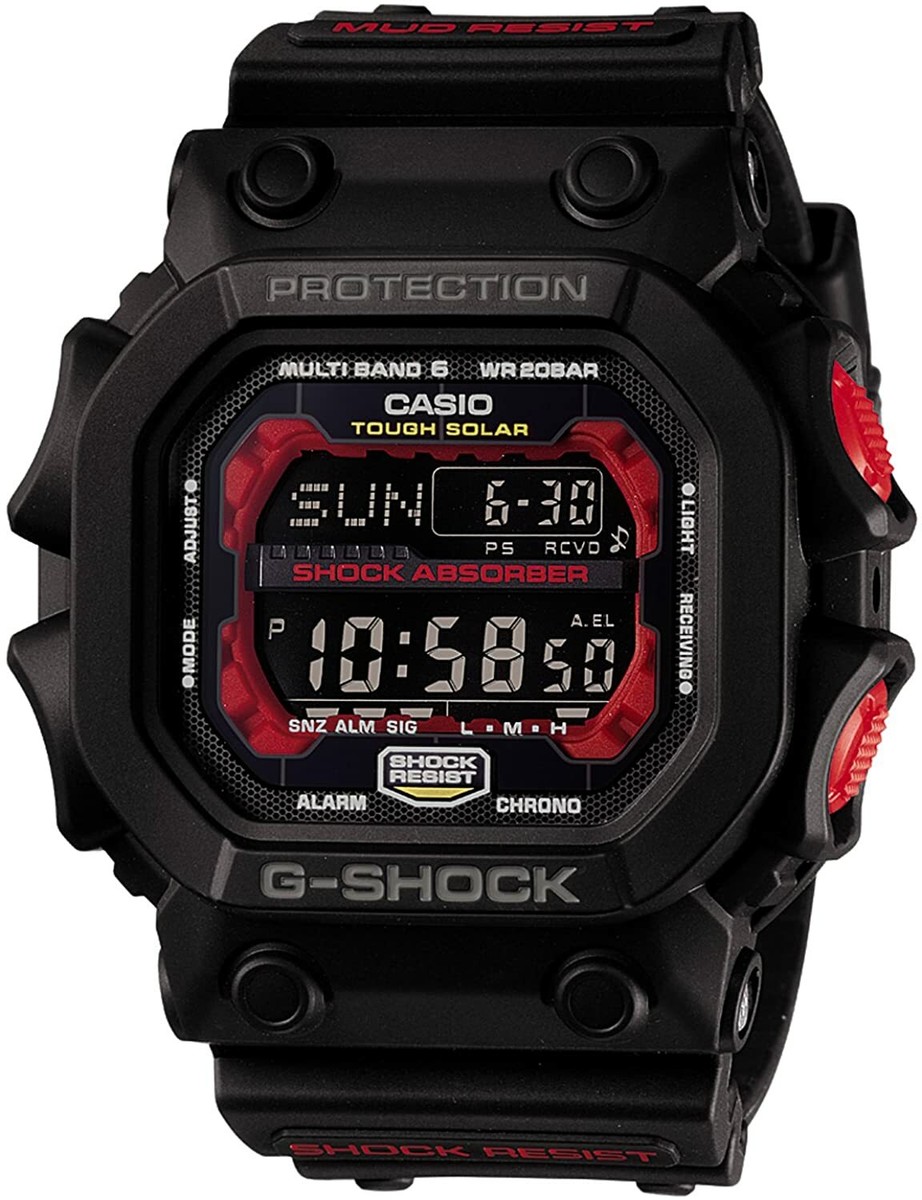 CASIO レジスター レッド/ブラック CASIO GXW-56-1AJF G-SHOCK Tough Solar Radio Black Red Watch GXW-56 店舗用品