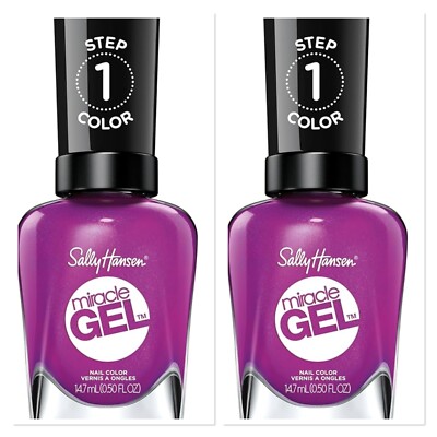 Lot Of 2 Sally Hansen Pink Stilettos Miracle Gel Nail Polish
