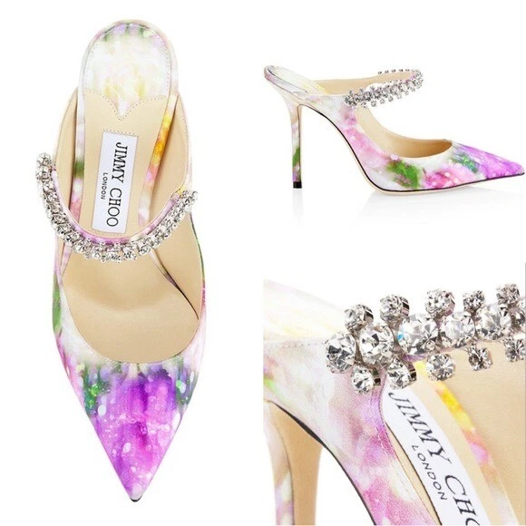 Jimmy Choo Floral High (3-3.9 in) Heel Height Heels for Women for