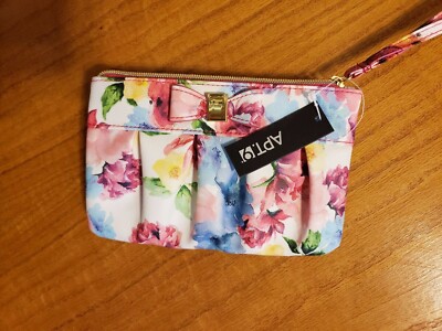 NEW Apt 9 Bobby Bow Ruched Floral Wallet Wristlet Clutch Bag Purse NWT