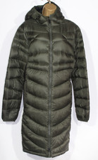 North Face 700 Down Jacket Xl Khaki Green Long Coat Parka Puffer Hood Womens