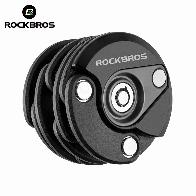 ROCKBROS Anti-Theft Foldable MTB Road Bike Lock Portable Bicycle Chain Lock - Image 2 of 4