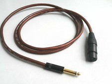 5 lot XLR 3Pin Female to 6.3mm Mono Plug Microphone Mic Audio Cable