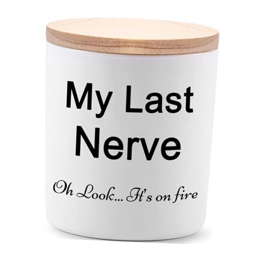 Funny Novelty My Last Nerve Candle - Unique Gifts for Women-image
