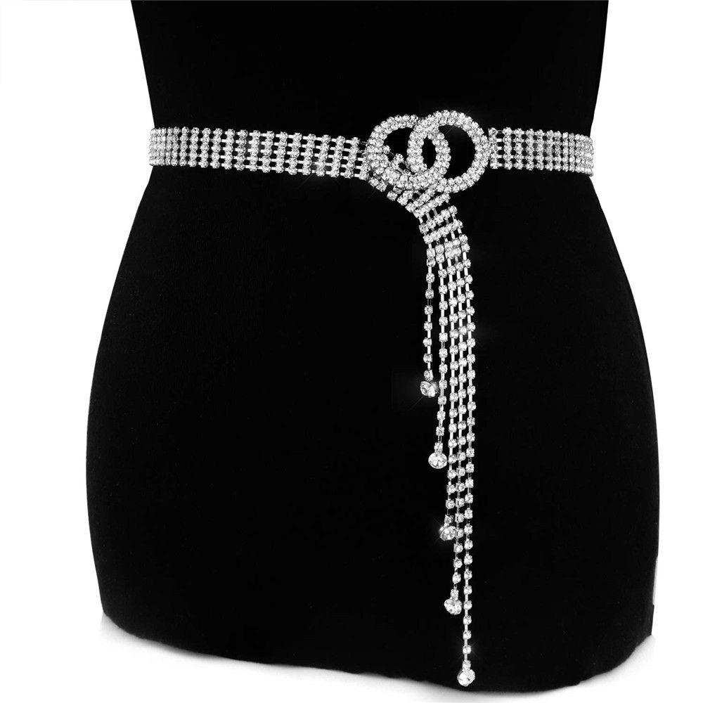 Waist Belts Rhinestone Chain Sparkly Chain Belt New Style