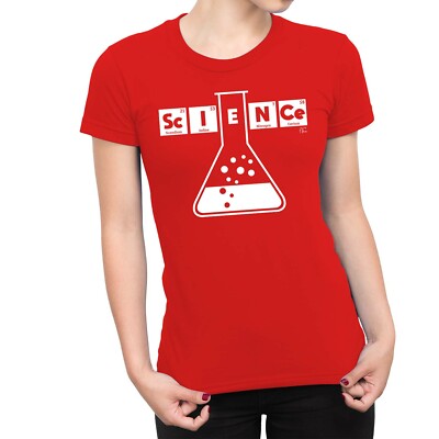 1Tee Damen Science Flask Periodensystem T-Shirt