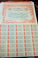 Brazil Bond Stock 1959 Oil Brazil - 1000 CRUZEIROS PETROBRAS