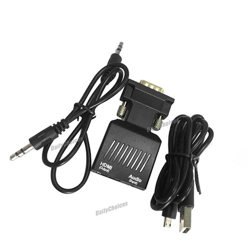 VGA to HDMI Male to Female Video Adapter Cable Converter with Audio HD 1080P - Picture 7 of 7