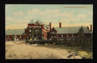 1912 State Hospital RARE POSTMARK Audenried Carbon Hazleton PA Luzerne Co PC
