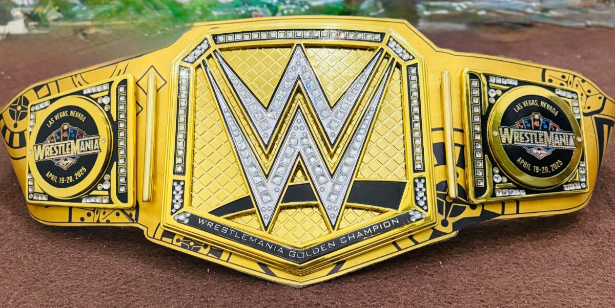 Wrestle/Mania 41 Las Vegas Golded Wrestling Championship Replica