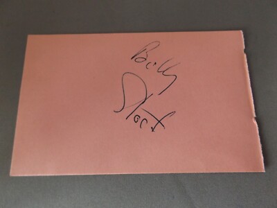 HANDSIGNIERTE 5'' x 3'' AUTOGRAMM BUCHSEITE - BILLY STOCK & PETER SZAKACS? WRESTLING