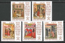 Vatican City # 1191 - 1195 MNH Complete Set, PO Fresh!! ('25 SCV $5.25)